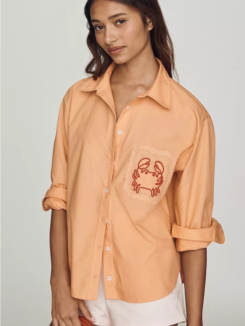 NWT Anthropologie Maeve Novelty Shrunken Bennet Buttondown Shirt